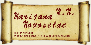 Marijana Novoselac vizit kartica
